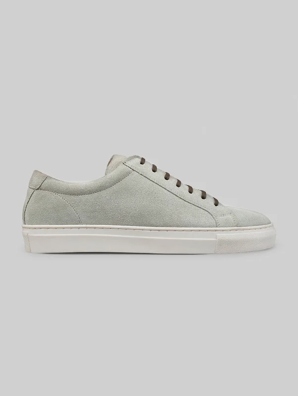 Rawls Men Light Gray Suede Sneakers Hemp - Material Shoe Style  