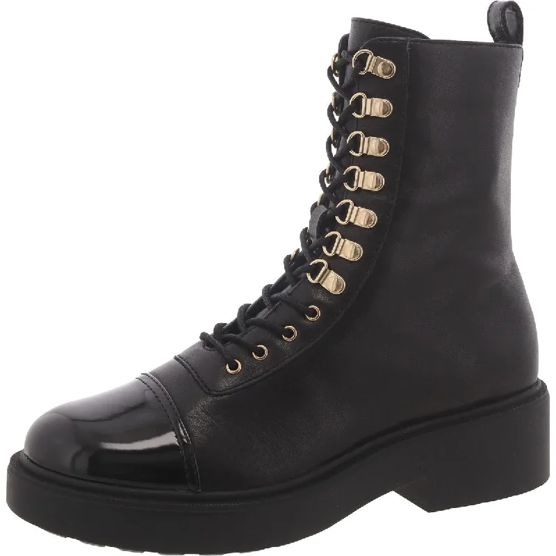 Reade Womens Leather Cap Toe Combat & Lace-Up Boots Skateboarding Sneaker Style  