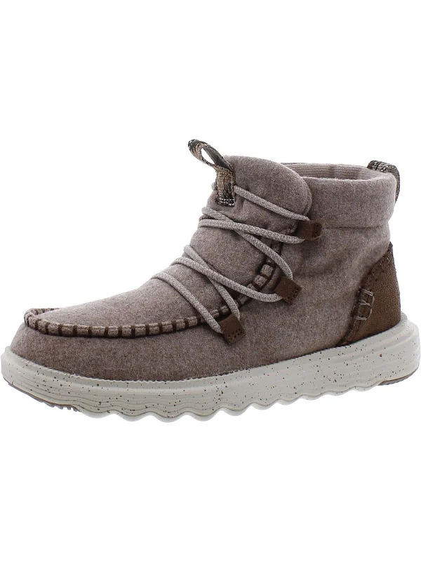 Reyes Womens Leather Ankle Boots Ivy League - Inspired Derby Look 