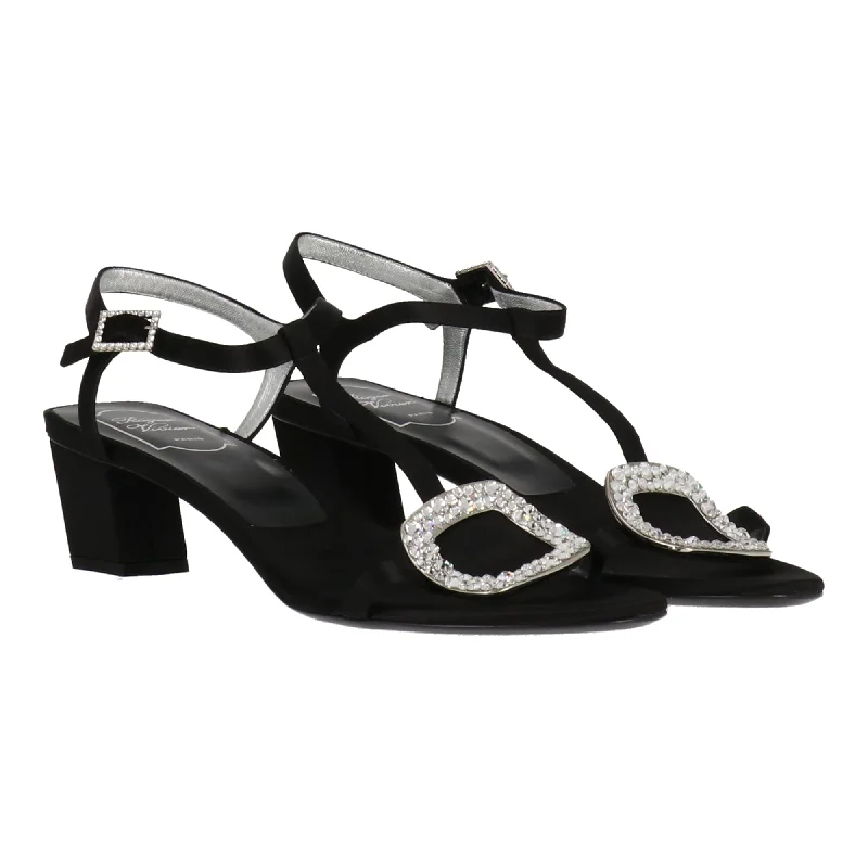 Roger Vivier Womens Black Sandal Bespoke Shoe Aesthetic 