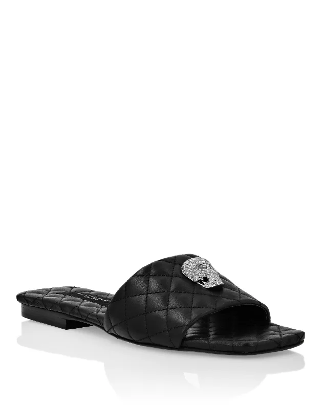 Sandals Flat Crystal Skull Retro Basketball Sneaker Design  