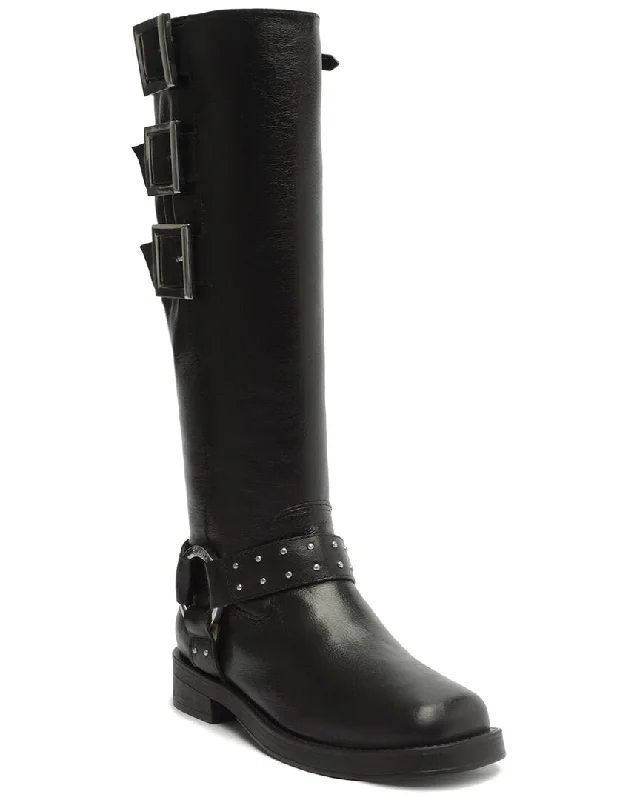 SCHUTZ Luccia Leather Boot Two - Tone Shoe Design  