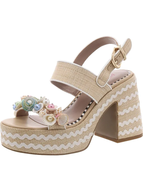 Shellie Womens Ebellished Ankle Strap Platform Sandals Camouflage Print Boot Style  