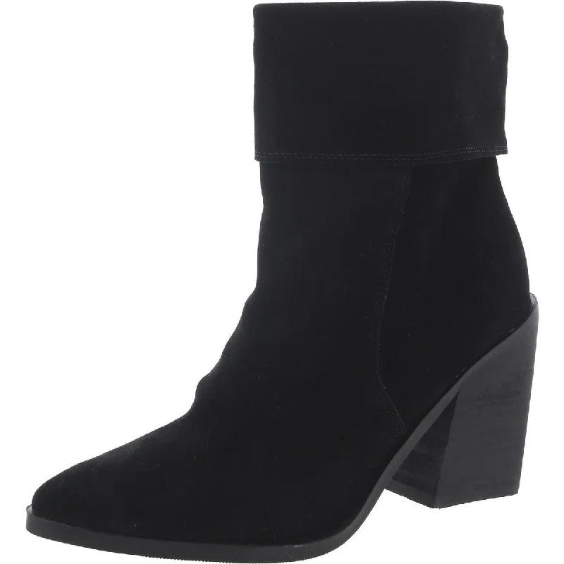 Sidnee Womens Suede Heels Ankle Boots Tech - Inspired Sneaker Look  