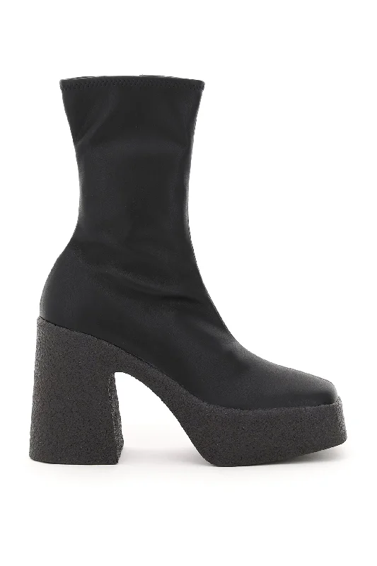 Stella Mccartney Women's Thick Heel Stretch Boots Quick - Dry Hiking Shoe Style   