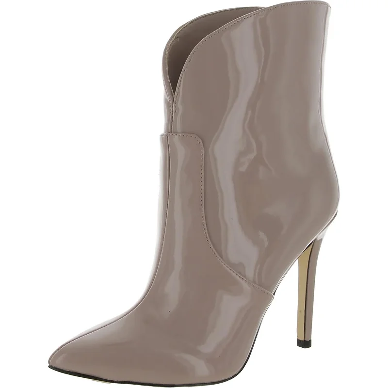 Tolate  Womens Patent Pointed Toe Booties Aesthetic  