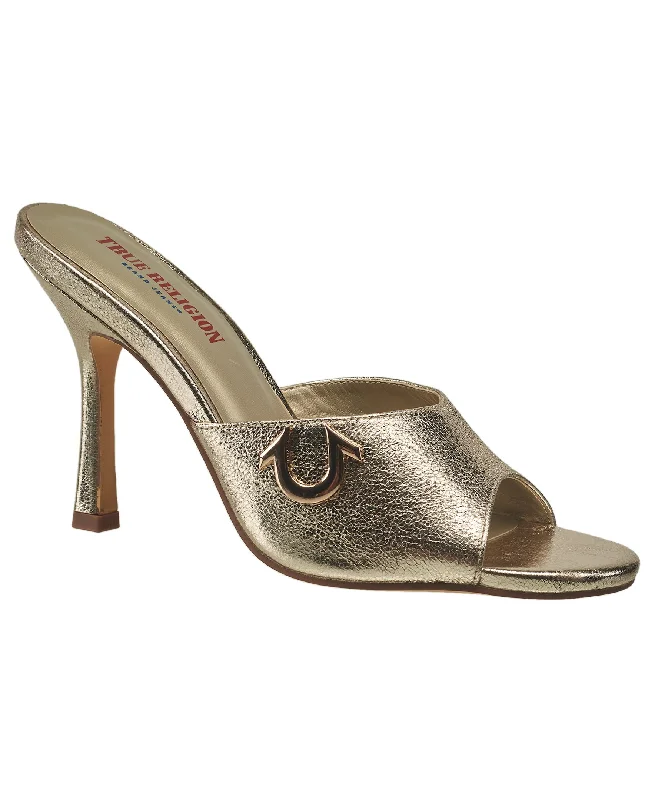 True Religion Women's Sophia Open Toe Heel Inflatable Shoe Look 