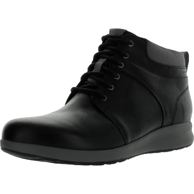 Un Adorn Walk Womens Leather Round Toe Ankle Boots Art Deco - Inspired Shoe Look  