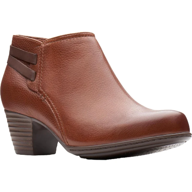 Valarie Ashley Womens Leather Shooties Ankle Boots Metallic Trim Shoe Design  