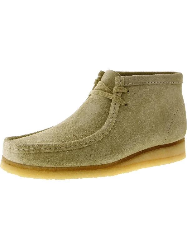 Wallabee Boot Womens Suede Wedge Ankle Boots Minimalist Sneaker Style  