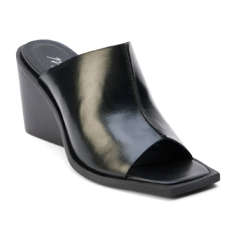 Women Lillie Block Heels Sandal In Black Lightweight Tennis Sneaker Look  