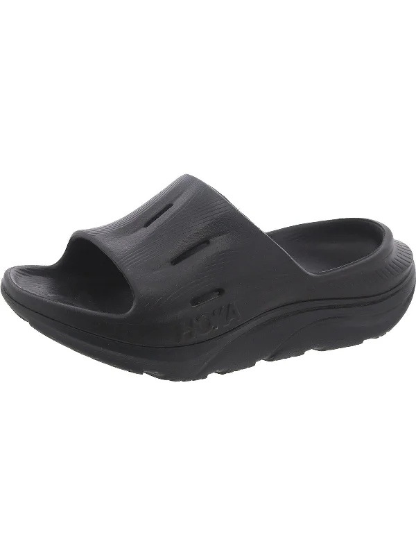 Womens Cushioned Footbed Slip-On Pool Slides Minimalist Sneaker Style  