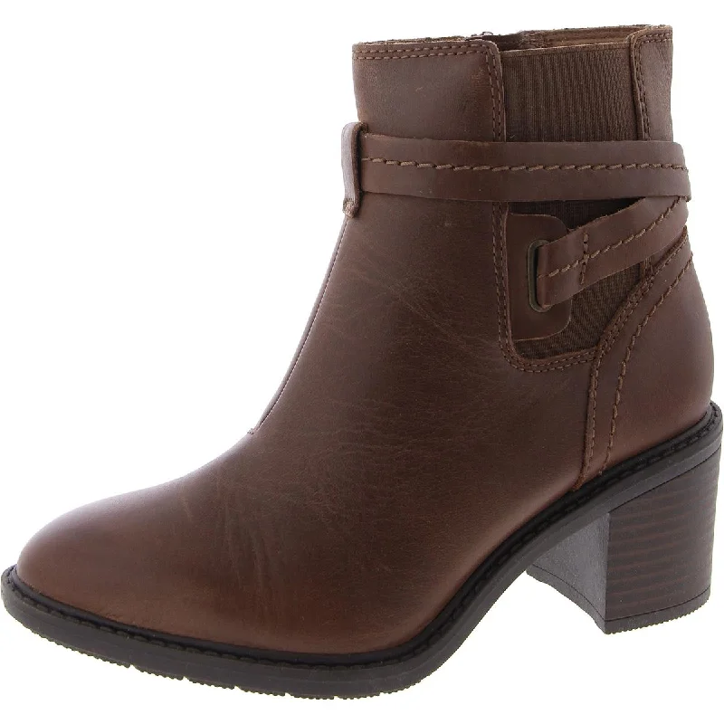 Womens Faux Leather Zipper Booties Performance Running Sneaker Look  