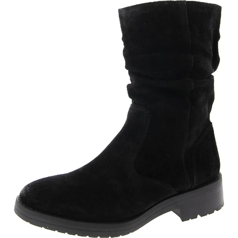 Womens Faux Suede Round toe Ankle Boots Retro Plimsoll Style  