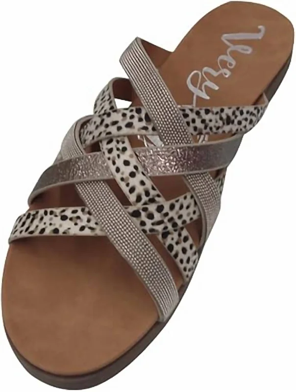 Women's Giselle Sandals In Cream Upcycled Shoe Look  