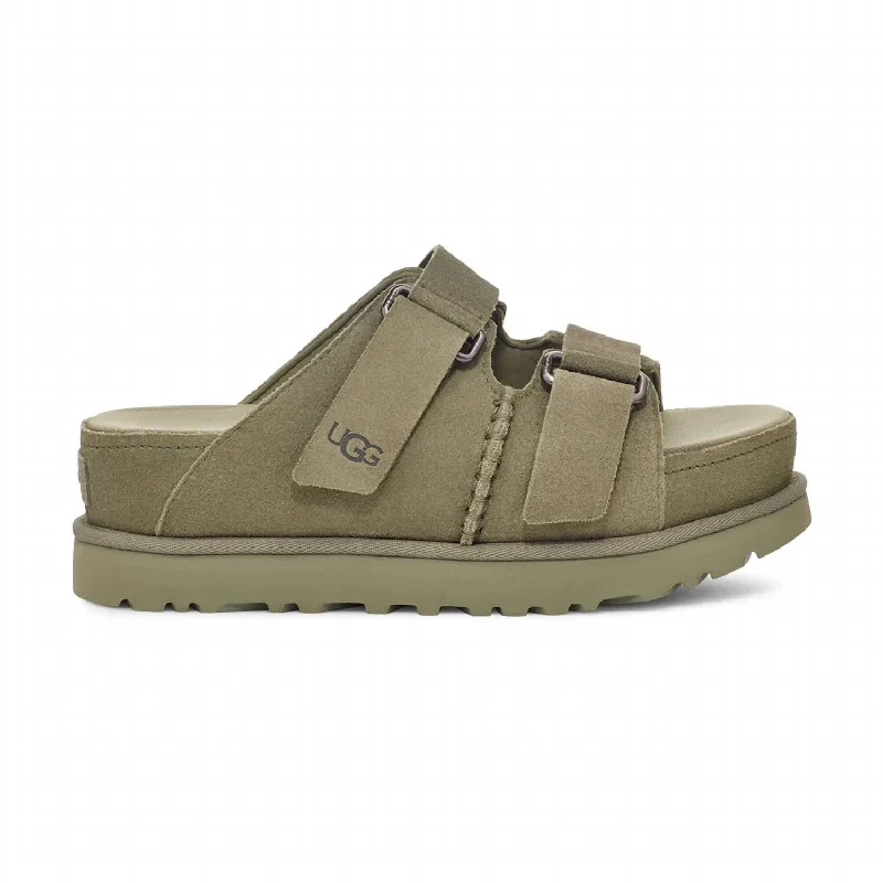 Women's Goldenstar Hi Slide Sandal In Shaded Clover Hemp - Material Shoe Style  