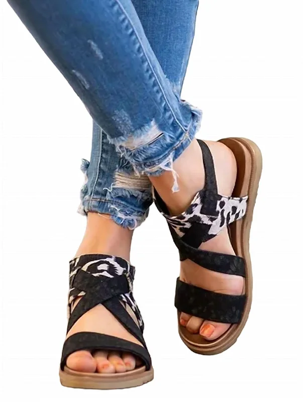 Women's Jayla Sandals In Black/cream Glow - in - the - Dark Shoe Design  