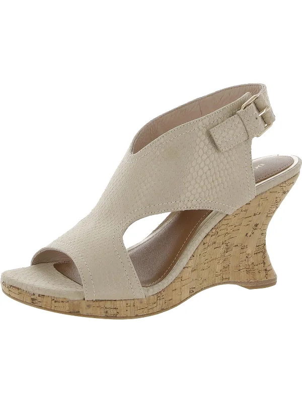 Womens Leather Metallic Ankle Strap Aesthetic  
