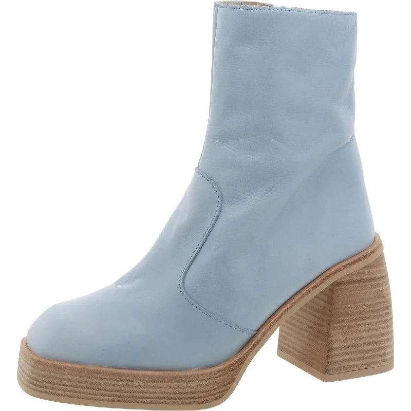 Womens Leather Square Toe Ankle Boots Dressy Chelsea Boot Style 