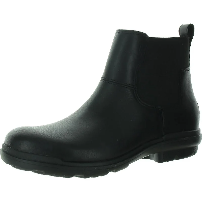 Womens Leather Waterproof Chelsea Boots Mod Oxford Design  