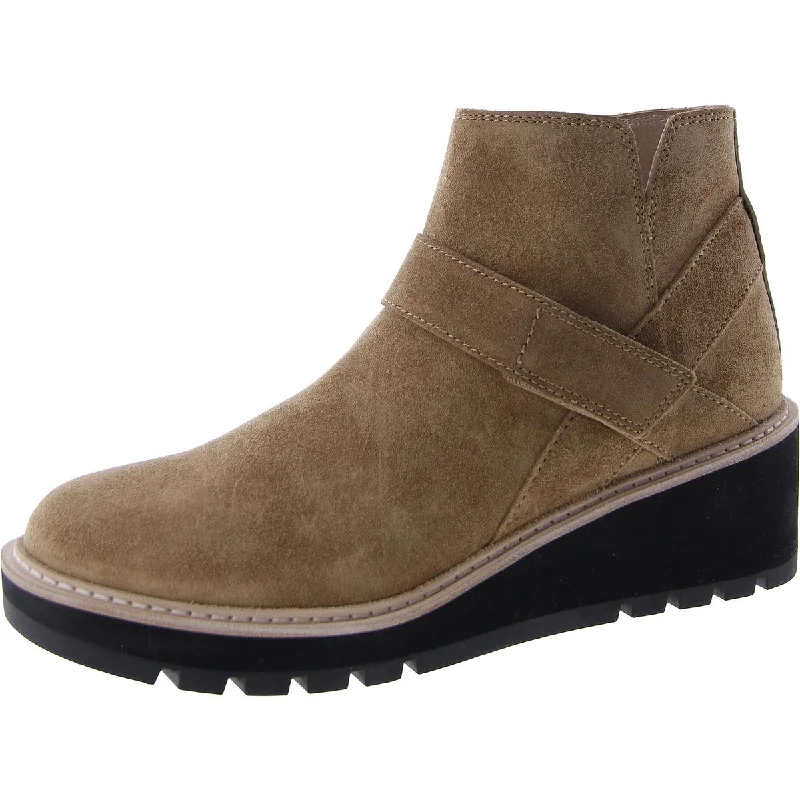 Womens Wedge Roun Ankle Boots Chunky Platform Sneaker Style  